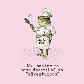 My Cooking Is Best Described As Adventurous Chef Frog Funny Kitchen funny shirt