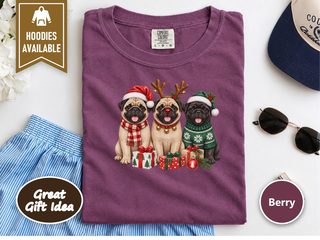 Christmas Pugs Holiday Trio doodle dog shirt - photo 4