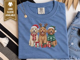 Golden Retriever Christmas Trio doodle dog shirt - photo 7