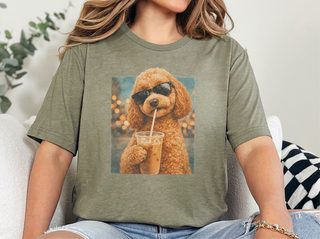 Cavapoo Iced Coffee Cool Dog doodle dog shirt - photo 4