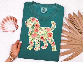 Comfort Colors Golden Doodle Floral Silhouette doodle dog shirt - photo 7