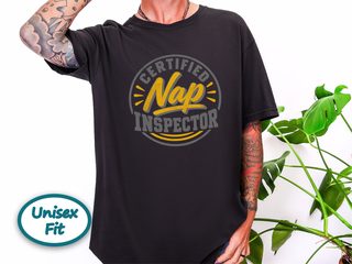 Certified Nap Inspector Round Badge funny shirt - photo 4