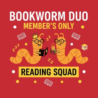 Bookworm Duo. Exclusive Reading Squad. Avid Reader Community Pride. funny shirt