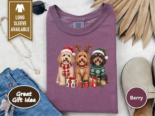 Christmas Cavapoo Trio Presents doodle dog shirt - photo 5
