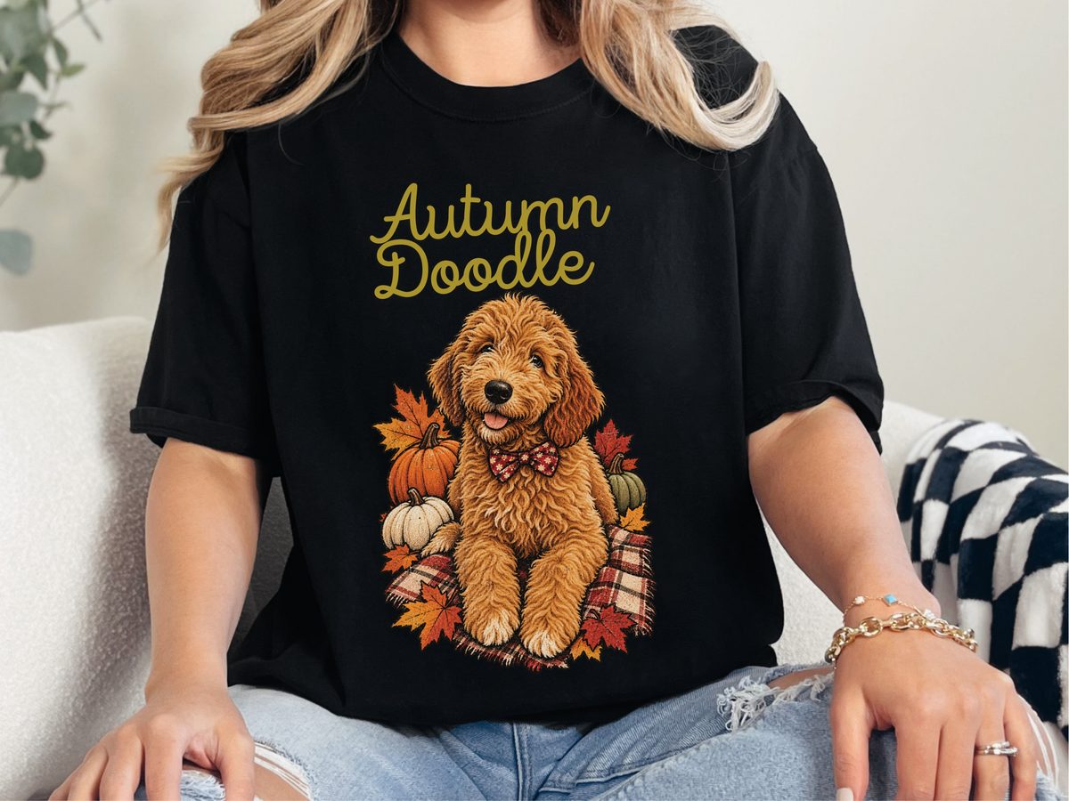 Autumn Doodle Comfort Colors Autumn Dog Shirt for Goldendoodle Mom