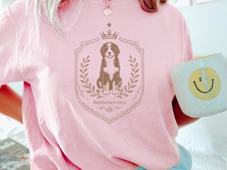 Comfort Colors Bernedoodle Royal Crest doodle dog shirt - photo 1