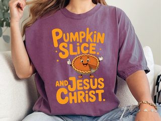 Pumpkin Slice And Jesus Christ funny shirt - photo 3