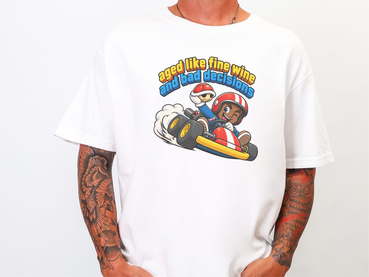 Kart Racer Fine Wine Comfort Colors Garment Dyed Gamer T-Shirt