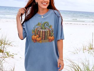 Vintage Book Spine Pumpkin funny shirt - photo 5