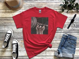 Raccoon Bodybuilding funny shirt - photo 4