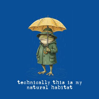 Technically My Natural Habitat Dapper Frog Biology Humor T-Shirt