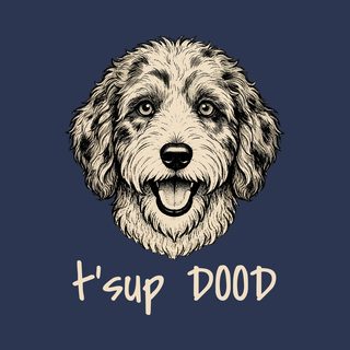 Aussiedoodle Tsup Dood Vintage Wash Garment-Dyed Crew Neck T-Shirt