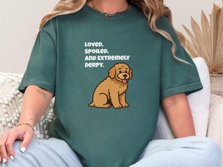 Derpy Golden Retriever doodle dog shirt - photo 7