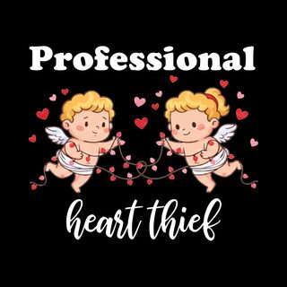 Professional Heart Thief Funny Valentine's Day Relationship Humor Tee