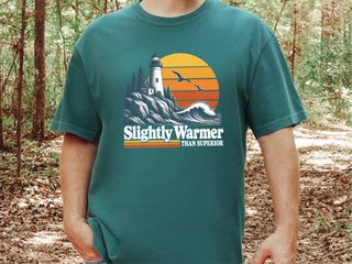 Retro Lighthouse Sunset Waves funny shirt - photo 6