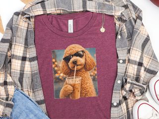 Labradoodle Iced Coffee Cool Dog doodle dog shirt - photo 6