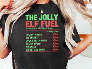 Jolly Elf Fuel Nutrition Label2 funny shirt - photo 2