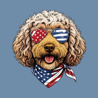 Patriotic Cockapoo Dog Portrait Comfort Colors Cockapoo Mom Shirt