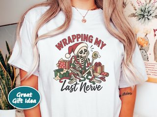 Skeleton Wrapping Last Nerve funny shirt - photo 1
