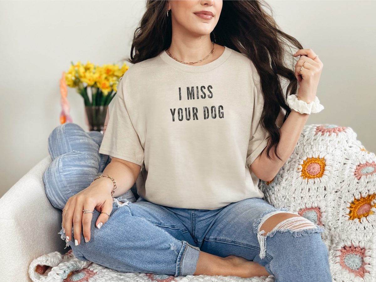 I Miss Your Dog. Dog Lover Pet Loss Sympathy Gift T-Shirt.