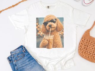 Comfort Colors Labradoodle Iced Coffee Cool Dog doodle dog shirt - photo 1