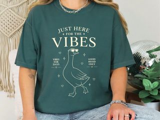 Just Here For The Vibes Goose funny shirt - photo 7