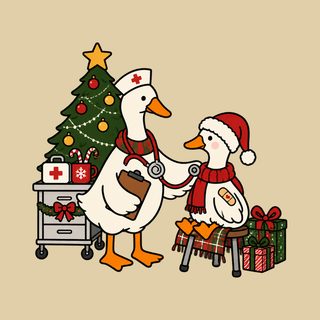 Christmas Nurse Goose Checkup ER Nurse Shirt Christmas Goose Tee