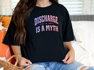 Discharge Is A Myth Gothic Text funny shirt - photo 3