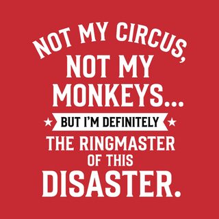 Ringmaster Of This Disaster Sarcastic Manager Mom Office Humor Tee