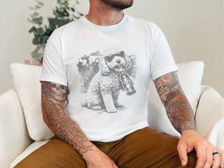 Cockapoo Drinking Beer doodle dog shirt - photo 1