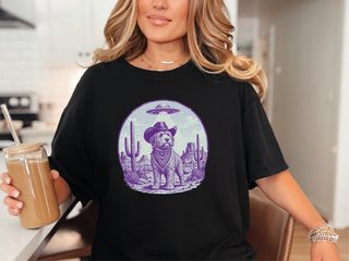 Vintage Goldendoodle Ufo doodle dog shirt - photo 2