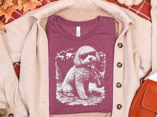 Maltipoo Drinking Beer doodle dog shirt - photo 5