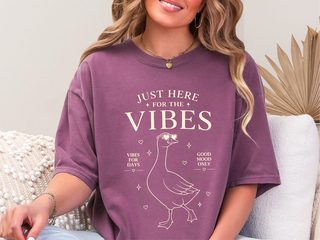 Just Here For The Vibes Goose funny shirt - photo 5