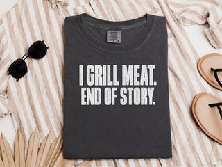 I Grill Meat Bold Lettering funny shirt - photo 2