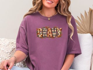 Floral Plaid Gravy Lettering funny shirt - photo 7