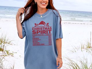 Christmas Spirit Nutrition Label funny shirt - photo 8