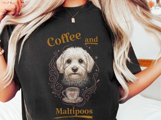 Coffee And Maltipoos doodle dog shirt - photo 1