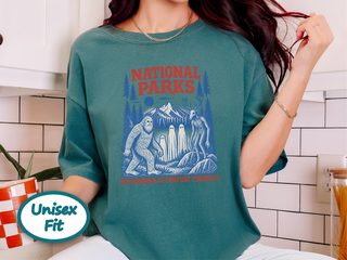 National Parks Cryptids Forest Scene funny shirt - photo 7