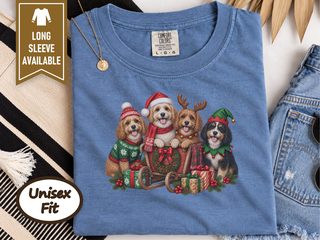 Christmas Cavapoo Sleigh Crew doodle dog shirt - photo 6