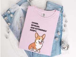 Derpy Welsh Corgi doodle dog shirt - photo 4