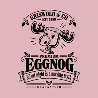 Griswold Moose Eggnog Mug Crest Holiday Humor Tee