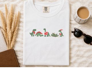 Cute Christmas Dinosaur Lineup funny shirt - photo 2