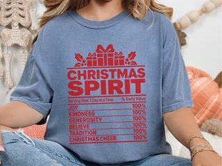 Christmas Spirit Nutrition Label2 funny shirt - photo 7