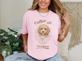Coffee And Cavapoos doodle dog shirt - photo 3