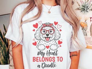My Heart Belongs To A Doodle doodle dog shirt - photo 1