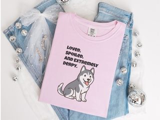 Derpy Husky doodle dog shirt - photo 4