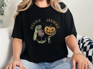 Zombie Brain Pumpkin Heebie Jeebies funny shirt - photo 2