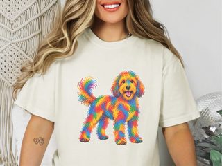 Colorful Rainbow Labradoodle Dog doodle dog shirt - photo 8