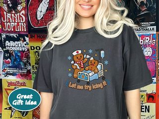 Gingerbread Nurse Hospital Bed funny shirt - photo 4