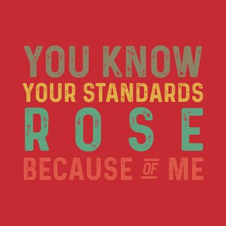 You Know Your Standards Rose Because Of Me Sassy Humor Tee
